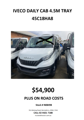 IVECO DAILY CAB TRAY 2025